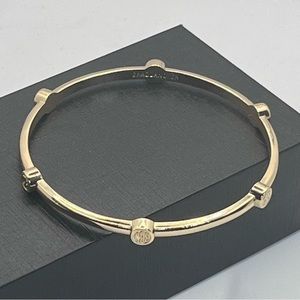 R.J. Graziano Monogram Golden Bangle Bracelet